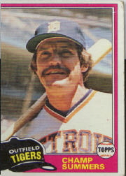 1981 Topps Baseball Cards      027      Champ Summers